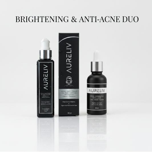 AURELIV Brightening & Anti-Acne Duo – Facewash and Serum